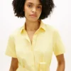 Robe chemise en lin et coton avec ceinture Robe chemise en lin et coton avec ceinture