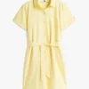 Robe chemise en lin et coton avec ceinture Robe chemise en lin et coton avec ceinture