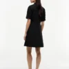 Robe chemise en lin mélangé à nouer sur le devant