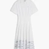 Robe chemise en popeline à manches courtes