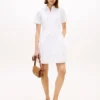 Robe chemise en popeline à œillets brodés Robe chemise en popeline à œillets brodés