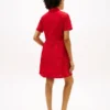 Robe chemise en popeline à œillets brodés Robe chemise en popeline à œillets brodés