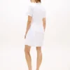Robe chemise en popeline à œillets brodés Robe chemise en popeline à œillets brodés