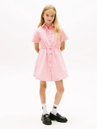 Robe chemise en popeline rayée pour enfant