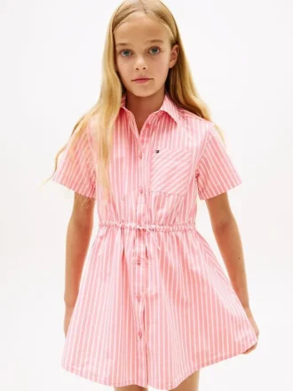 Robe chemise en popeline rayée pour enfant