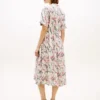 Robe chemise midi en lin à imprimé animal Robe chemise midi en lin à imprimé animal