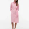 Robe chemise midi à rayures et motif floral intégral Robe chemise midi à rayures et motif floral intégral