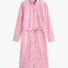 Robe chemise midi à rayures et motif floral intégral Robe chemise midi à rayures et motif floral intégral