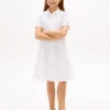 Robe chemise à œillets brodée pour enfant