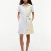 Robe chemise Oxford à rayures multiples