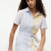 Robe chemise Oxford à rayures multiples