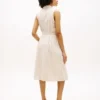 Robe-chemise rayée en lin et coton