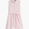 Robe chemise sans manches à ceinture pour enfant Robe chemise sans manches à ceinture pour enfant