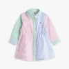 Robe-chemise stretch à rayures mélangées pour bébés Robe-chemise stretch à rayures mélangées pour bébés