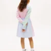 Robe-chemise stretch à rayures mélangées pour enfant Robe-chemise stretch à rayures mélangées pour enfant