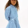 Robe chemise à volants en popeline rayée pour enfant Robe chemise à volants en popeline rayée pour enfant