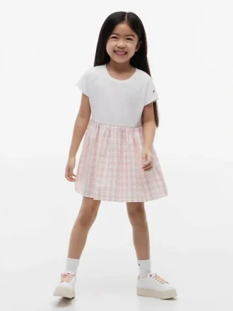 Robe combinée en seersucker vichy pour enfant