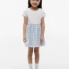 Robe combinée en seersucker vichy pour enfant