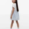 Robe combinée en seersucker vichy pour enfant