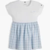 Robe combinée en seersucker vichy pour enfant