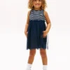 Robe combinée en tulle rayé pour enfant Robe combinée en tulle rayé pour enfant