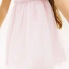 Robe combinée en tulle rayé pour enfant Robe combinée en tulle rayé pour enfant