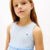 Robe combinée à œillets brodés pour enfant