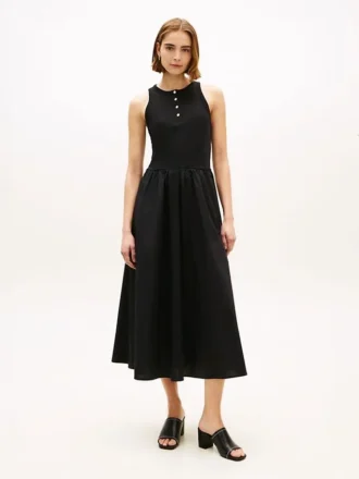 Robe débardeur en mélange de matières
