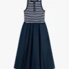 Robe débardeur en mélange de matières Robe débardeur en mélange de matières