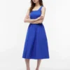 Robe débardeur midi en mélange de matières Robe débardeur midi en mélange de matières