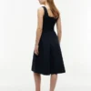 Robe débardeur midi en mélange de matières Robe débardeur midi en mélange de matières