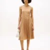 Robe débardeur plissée en mélange de matières Robe débardeur plissée en mélange de matières