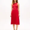 Robe débardeur plissée en mélange de matières Robe débardeur plissée en mélange de matières