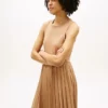 Robe débardeur plissée en mélange de matières Robe débardeur plissée en mélange de matières