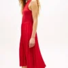 Robe débardeur plissée en mélange de matières Robe débardeur plissée en mélange de matières