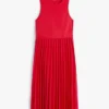 Robe débardeur plissée en mélange de matières Robe débardeur plissée en mélange de matières