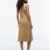 Robe débardeur à rayures en maille côtelée Robe débardeur à rayures en maille côtelée