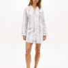 Robe de nuit en popeline rayée Robe de nuit en popeline rayée