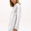Robe de nuit en popeline rayée Robe de nuit en popeline rayée