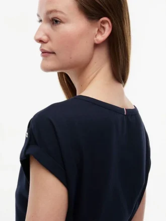 Robe en coton stretch à ceinture