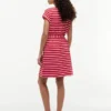 Robe en coton stretch à rayures et ceinture Robe en coton stretch à rayures et ceinture