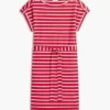 Robe en coton stretch à rayures et ceinture Robe en coton stretch à rayures et ceinture