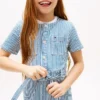 Robe en denim rayé pour enfant Robe en denim rayé pour enfant