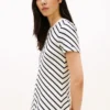 Robe en interlock à rayures en chevrons Robe en interlock à rayures en chevrons