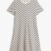 Robe en interlock à rayures en chevrons Robe en interlock à rayures en chevrons