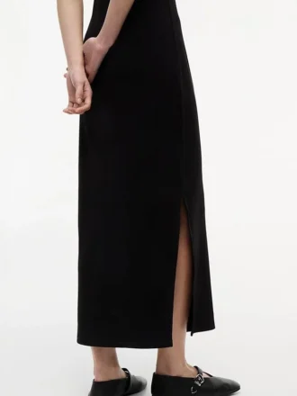 Robe longue en maille côtelée Tommy Jeans