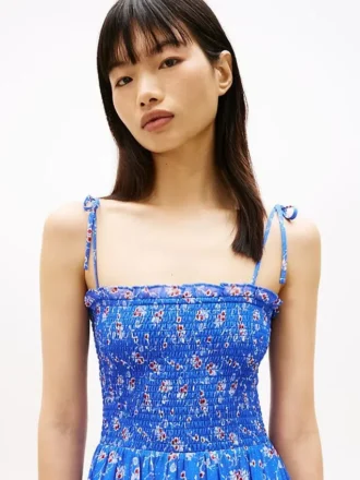 Robe longue en mousseline à volants Tommy Jeans