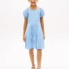 Robe à manches bouffantes en vichy pour enfant