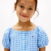 Robe à manches bouffantes en vichy pour enfant