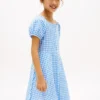 Robe à manches bouffantes en vichy pour enfant